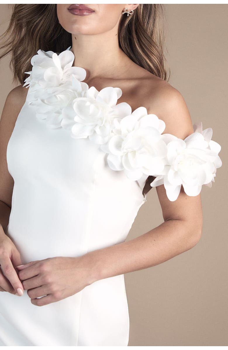 Coast Corsage Off Shoulder Mini Dress, Alternate, color, Ivory