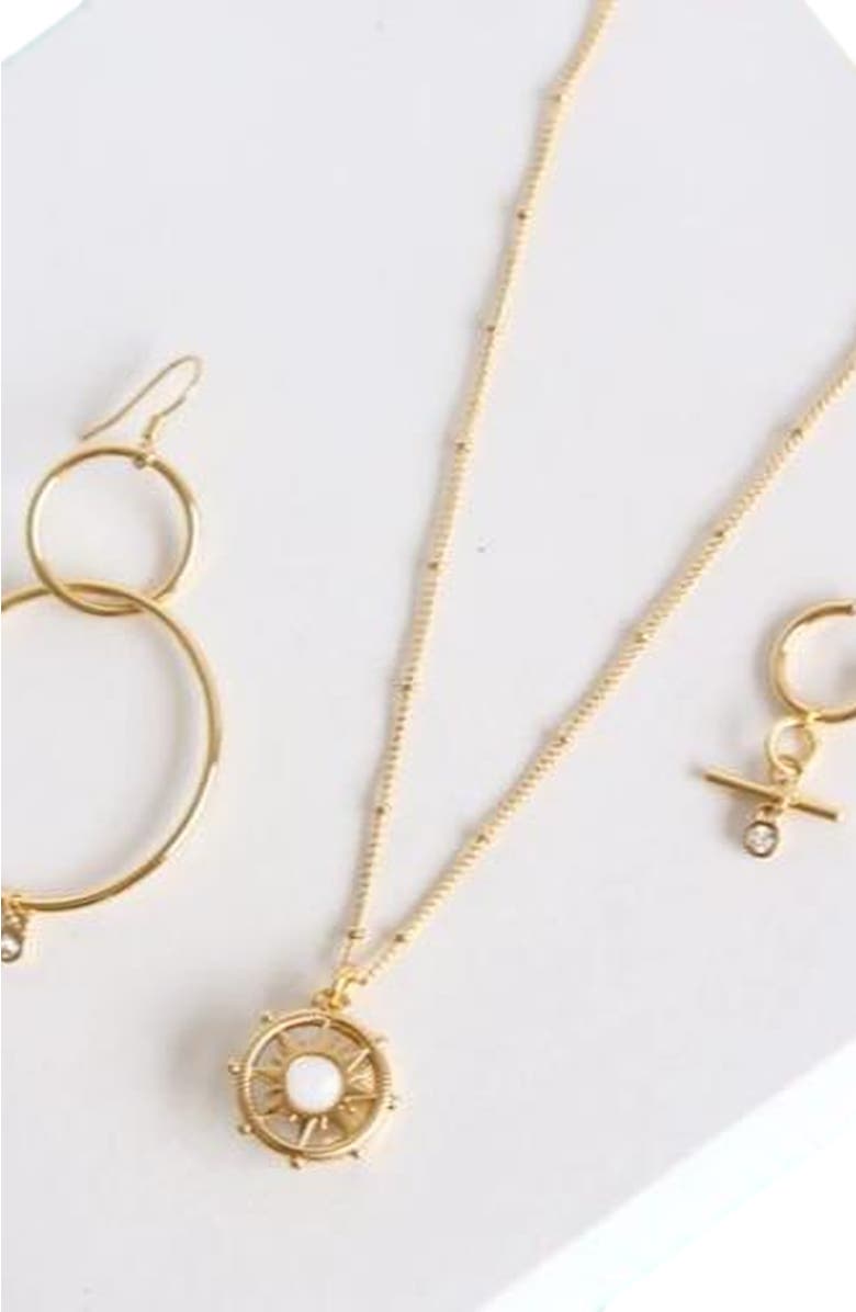 Fosterie White Monstera Earrings, Alternate, color, White