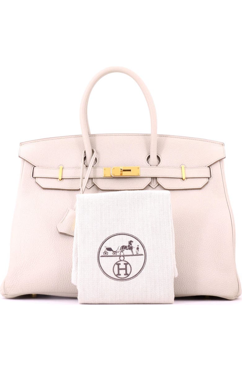 Pre-Owned Hermes Birkin Handbag Light Togo with Gold Hardware 35, Alternate, color, Beton