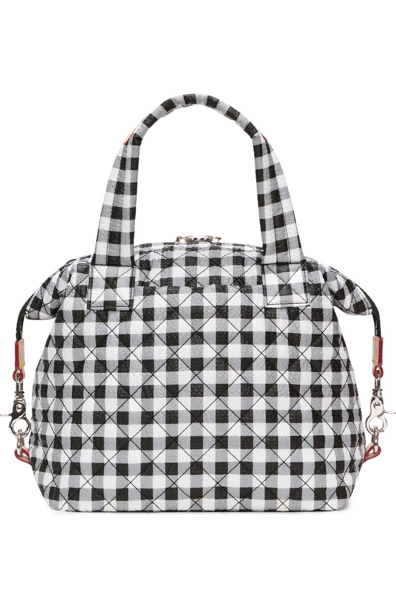 MZ Wallace Small Sutton Deluxe Tote, Alternate, color, Black/ White Gingham