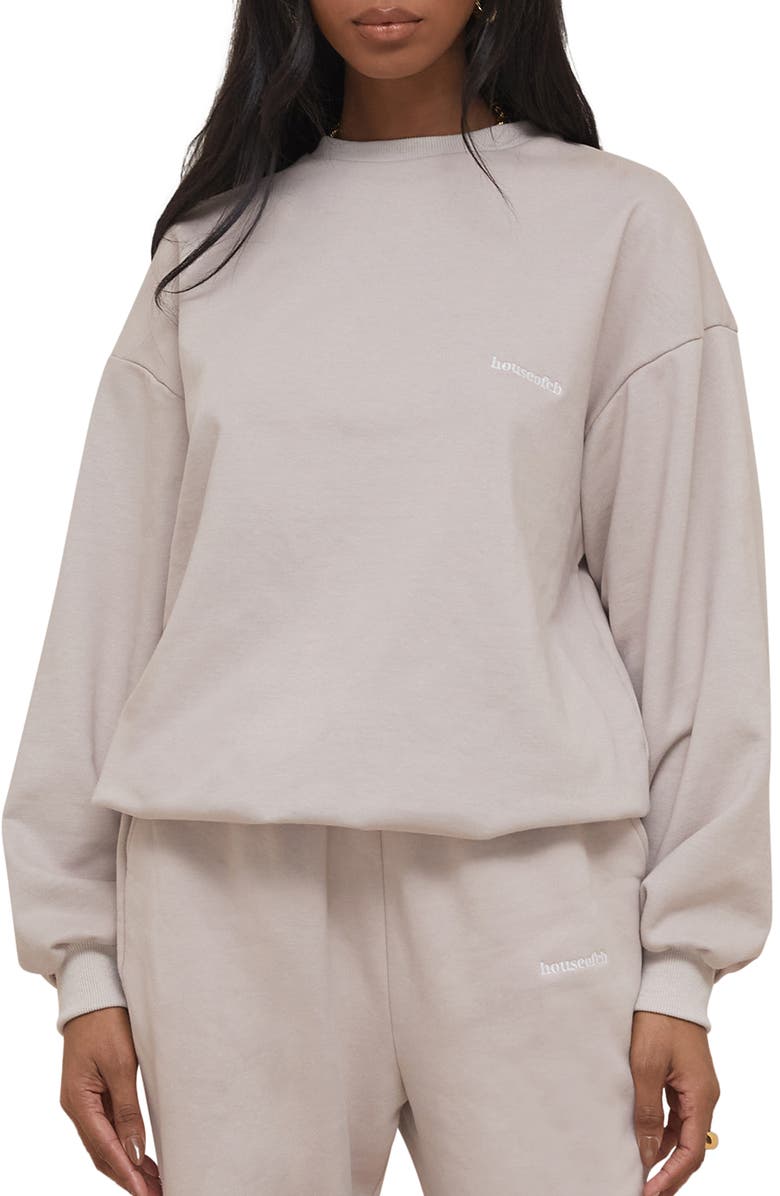 HOUSE OF CB Tommy Logo Cotton Sweatshirt, Main, color, 