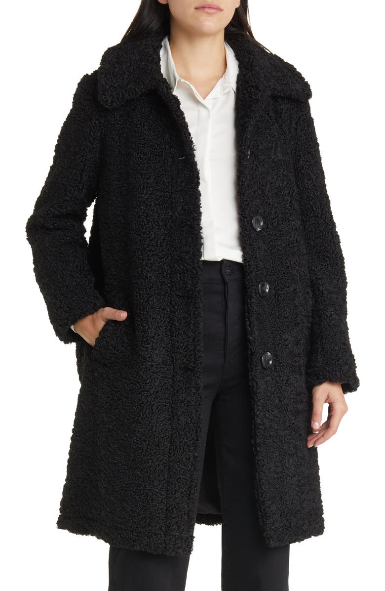 Sam Edelman Longline Teddy Fleece Coat, Alternate, color,