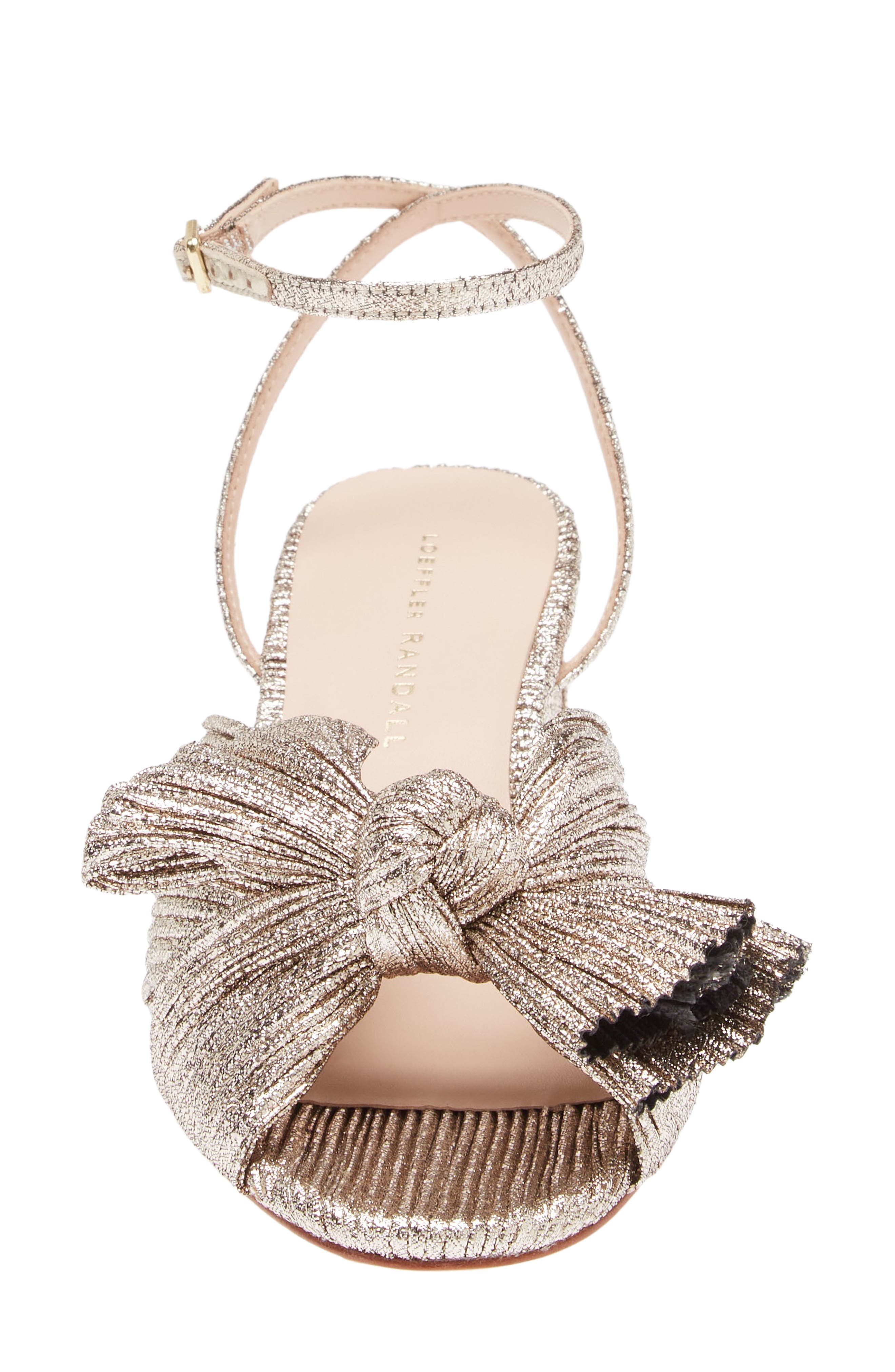 Dahlia Ankle Strap Knotted Sandal, Alternate, color, CHAMPAGNE