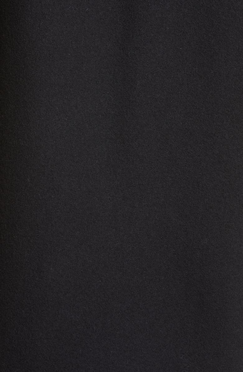 Raf Simons Leather Sleeve Long Wool Bomber Jacket, Alternate, color, 