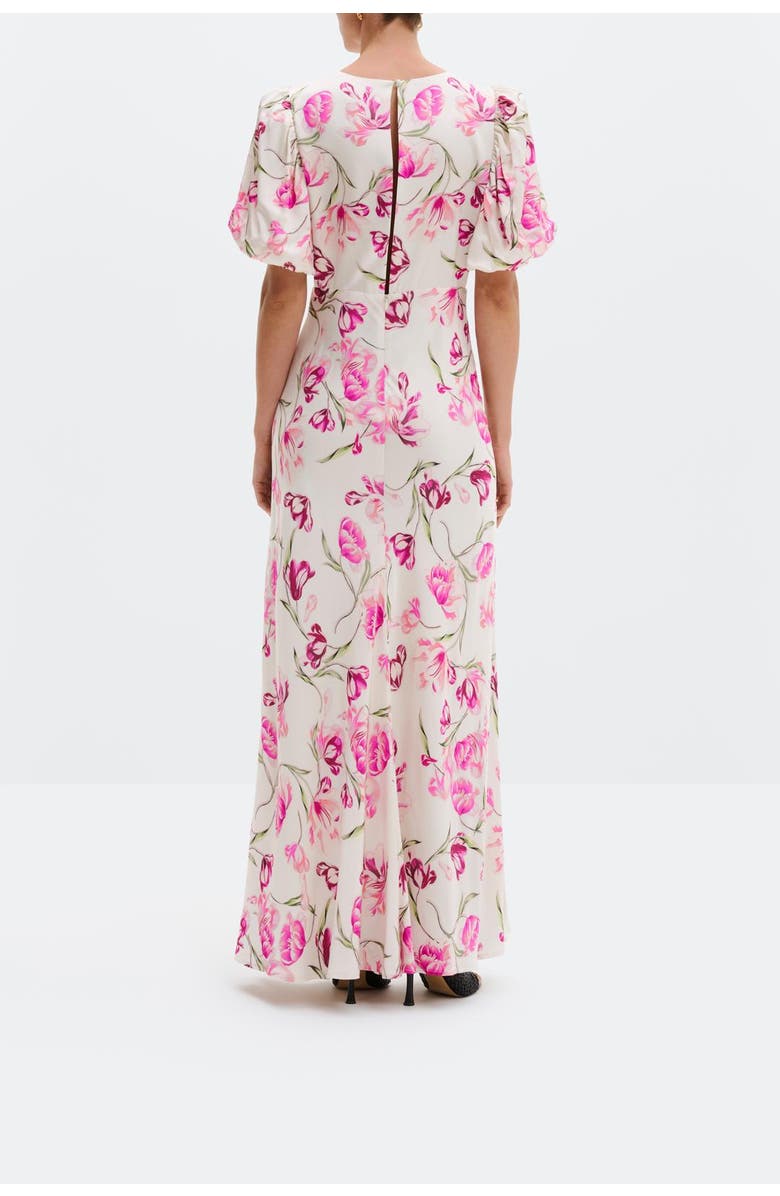 Malina Freja Pouf Sleeve Maxi Dress, Alternate, color, Tulip Pink