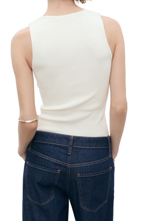 Mango Boat Neck Knit Top In Multi