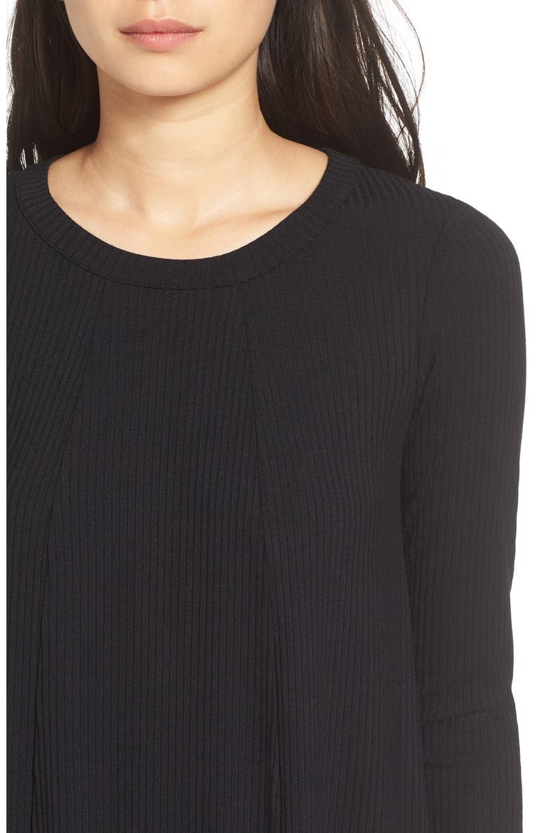 Leah' Shift Dress, Alternate, color, BLACK