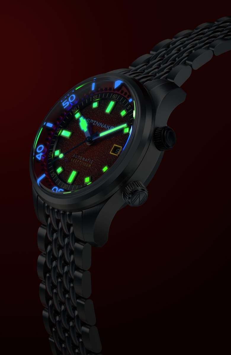 SPINNAKER Bradner Automatic Watch, Alternate, color, Red