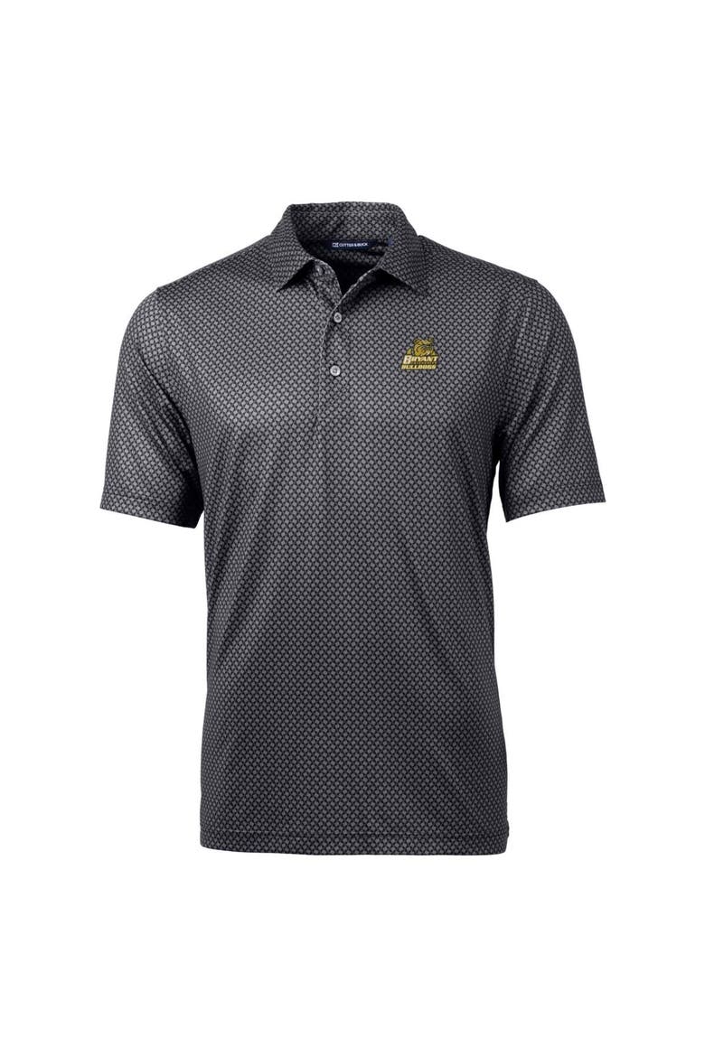 Men's Cutter & Buck Black Bryant Bulldogs Pike Banner Print Polo, Alternate, color, Black