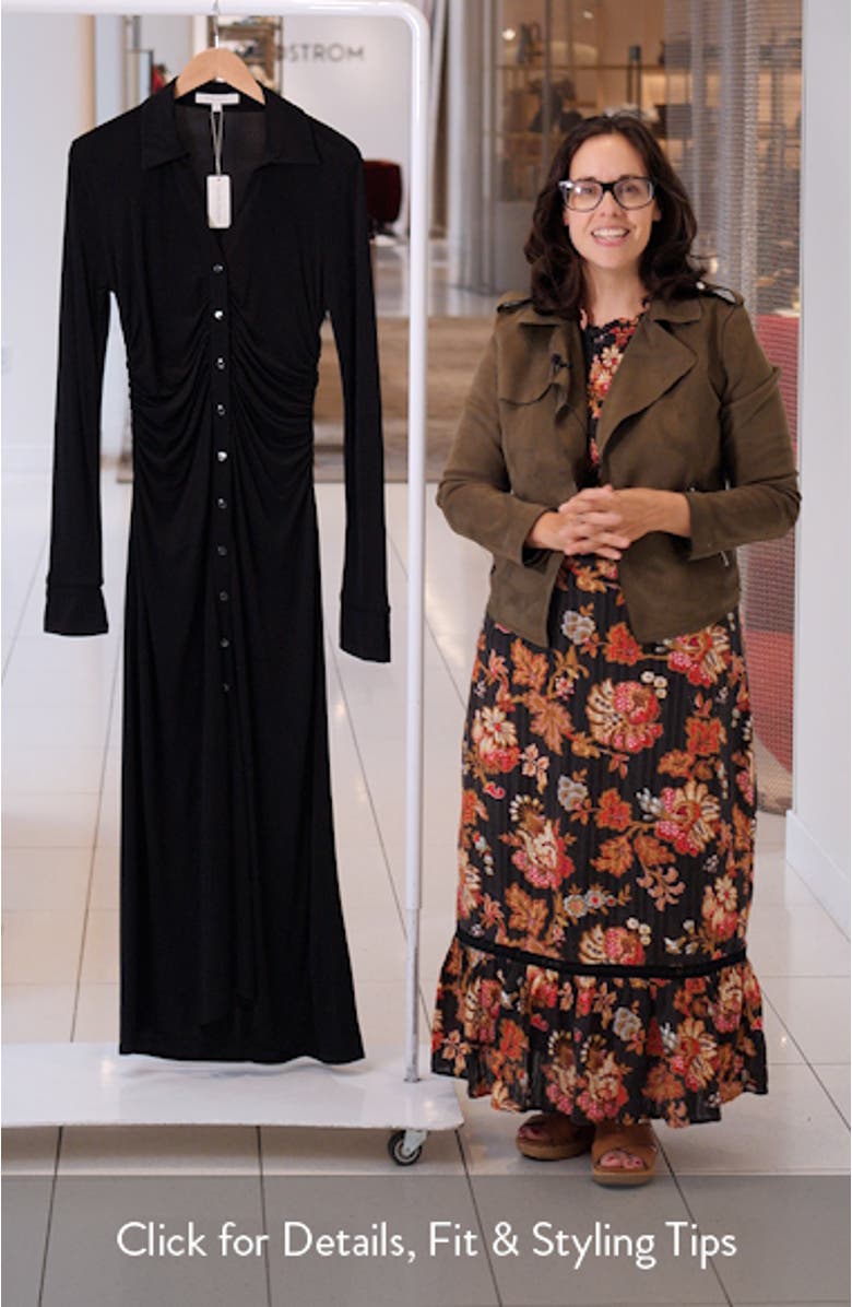 The Naomi Ruched Long Sleeve Maxi Dress, sales video thumbnail