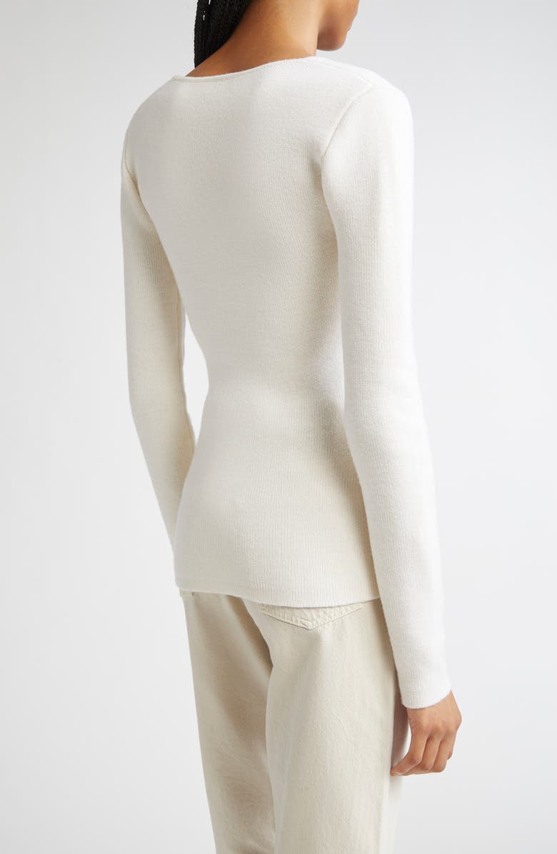 TOTEME Merino Knit Top, Alternate, color, Ecru