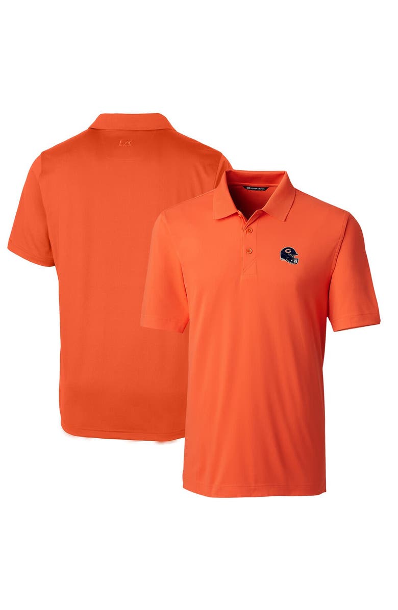 Cutter & Buck Men's Cutter & Buck Orange Chicago Bears Helmet Forge Stretch Polo, Main, color,