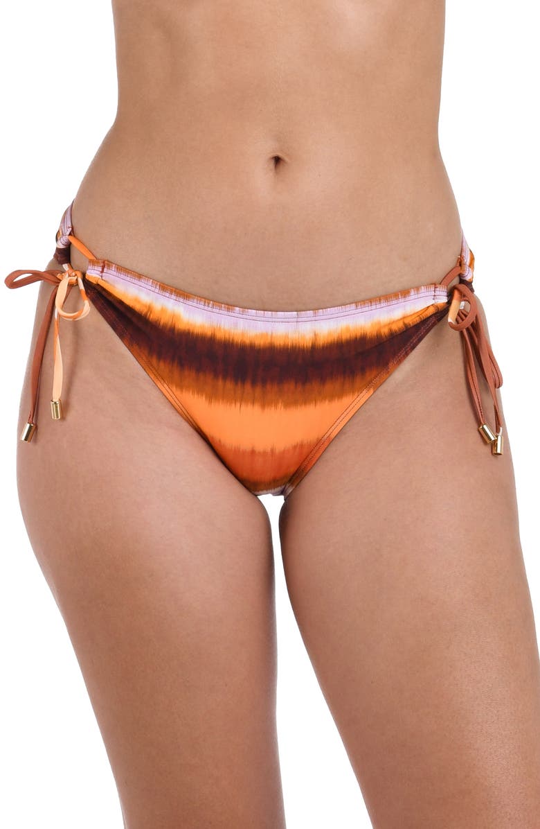 La Blanca Horizon Adjustable Loop Hipster Bikini Bottoms, Main, color, Sunset