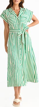 Brave+True Portia Stripe Maxi Shirtdress