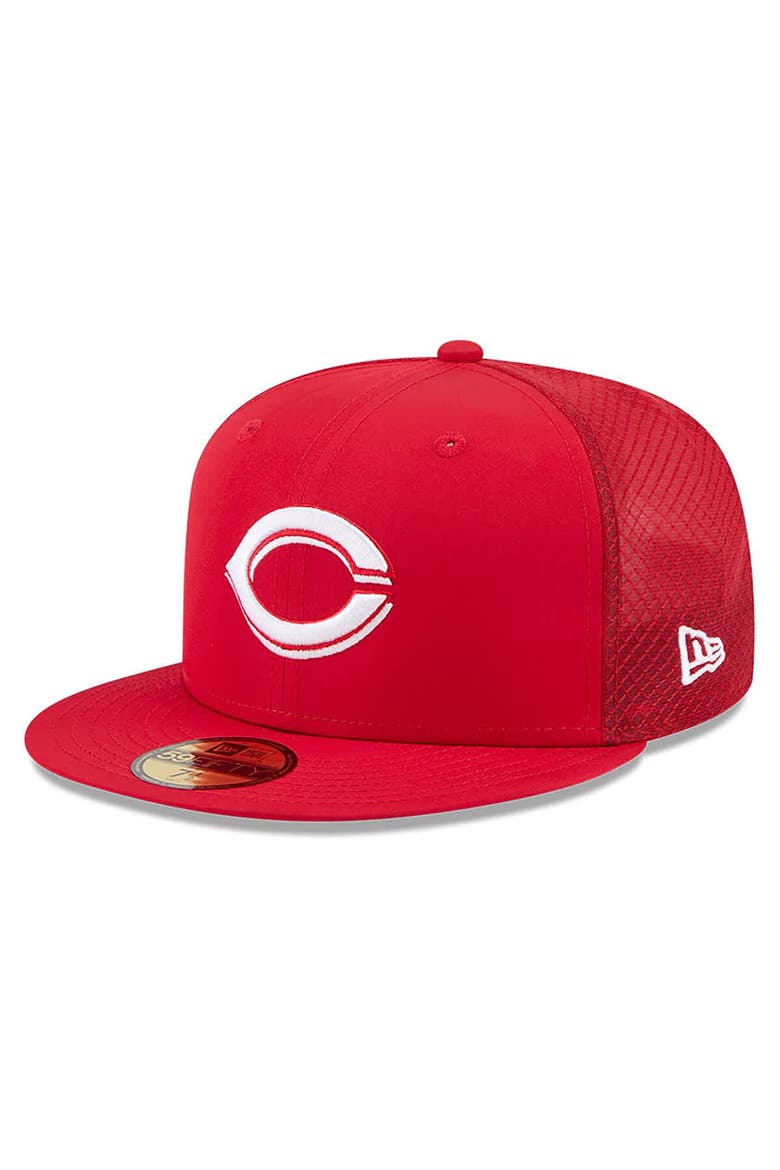 Men's New Era Red Cincinnati Reds 2026 Batting Practice 59FIFTY Fitted Hat, Main, color, Red