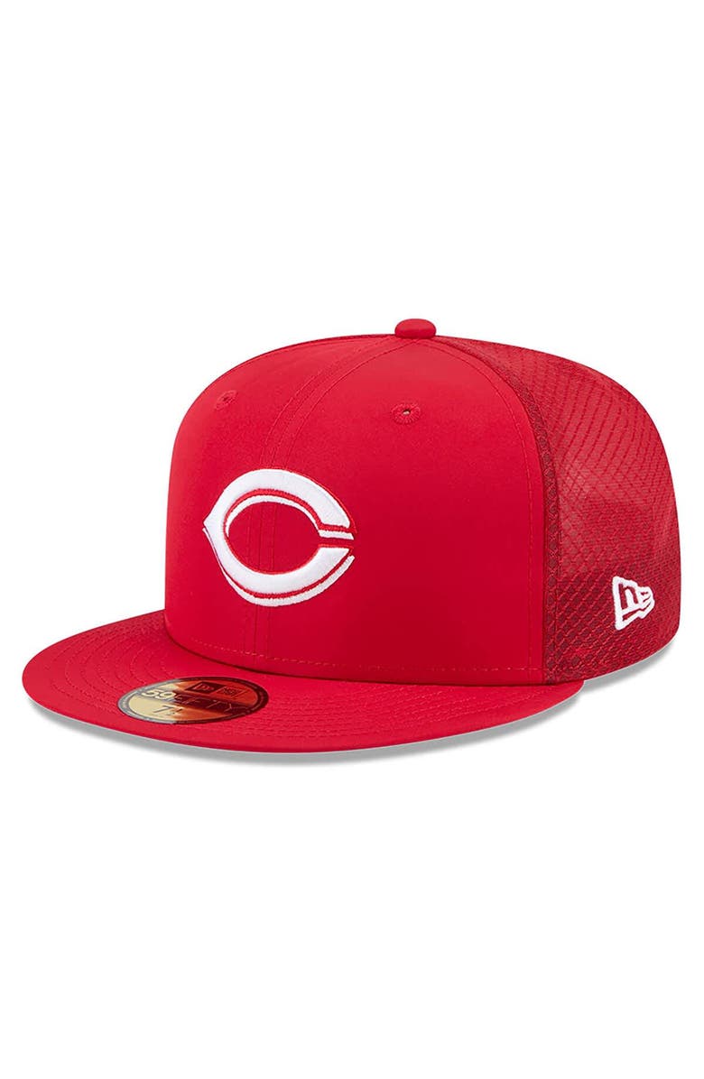 New Era Men's New Era Red Cincinnati Reds 2026 Batting Practice 59FIFTY Fitted Hat, Main, color, Red
