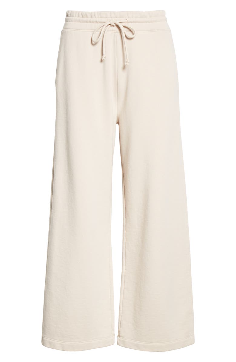 Vince Crop Wide Leg Pima Cotton French Terry Pants, Alternate, color, 
