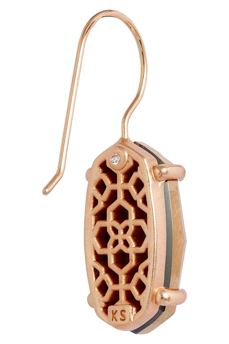 Harrison Drop Earrings, Alternate, color, ROSE GOLD DRUSY
