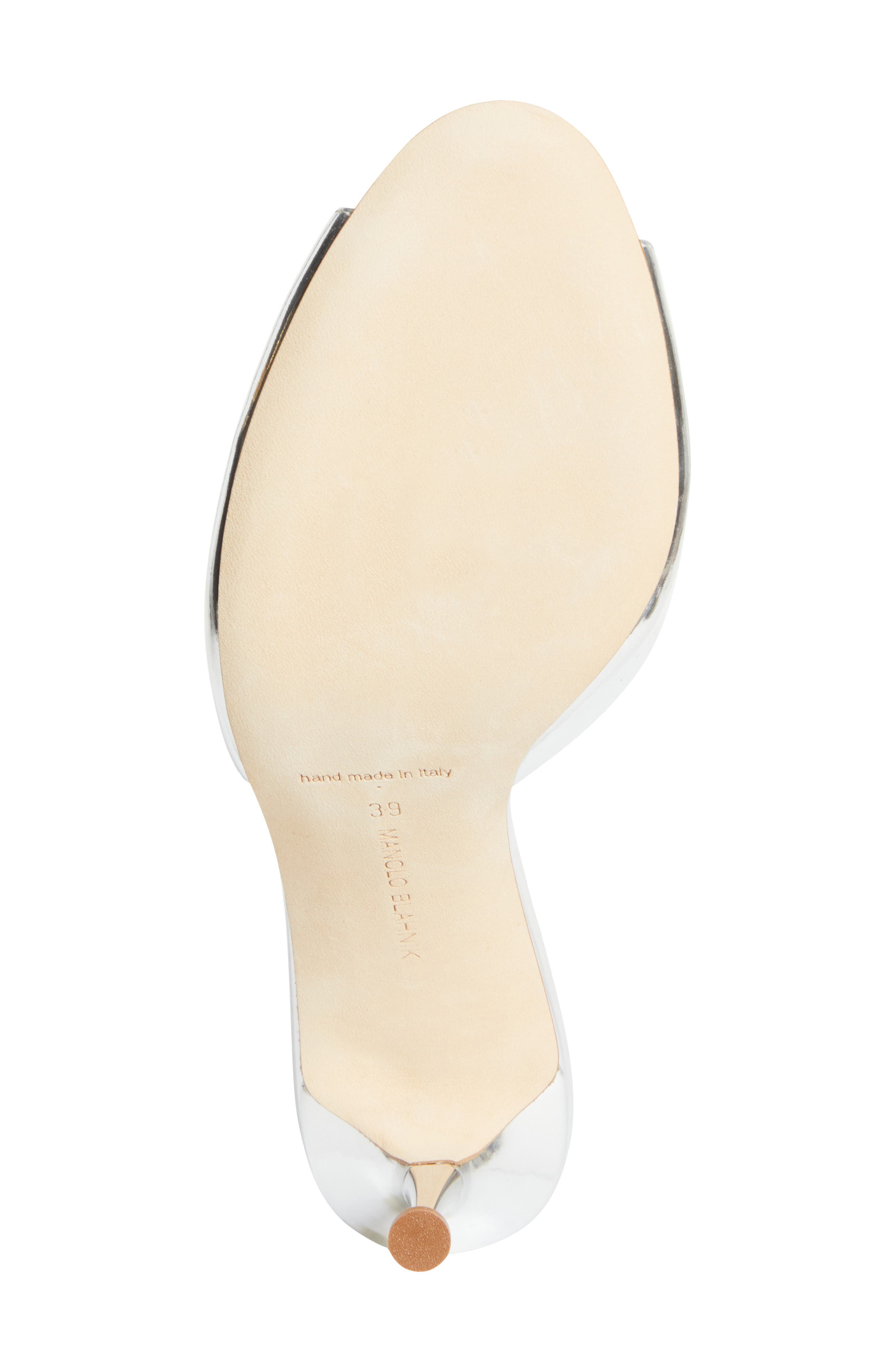 Manolo Blahnik Astucla Sandal, Alternate, color, Silver