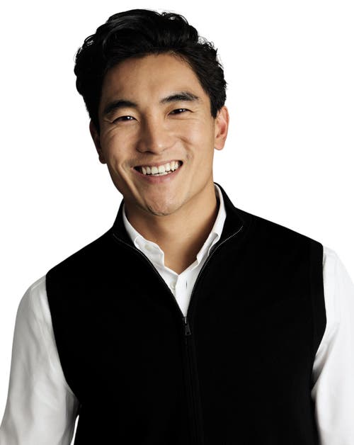 Charles Tyrwhitt Pure Merino Zip Vest In Black