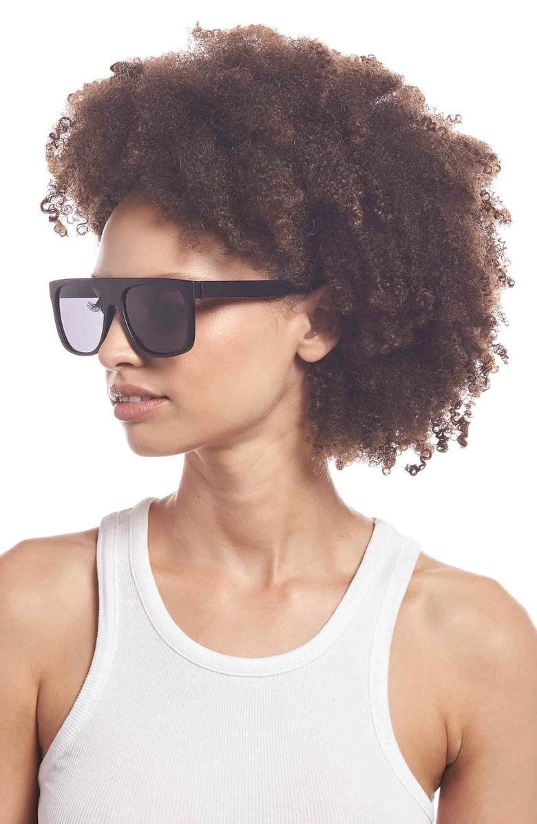 Le Specs Covert Modern 56mm Flat Top Sunglasses, Alternate, color,