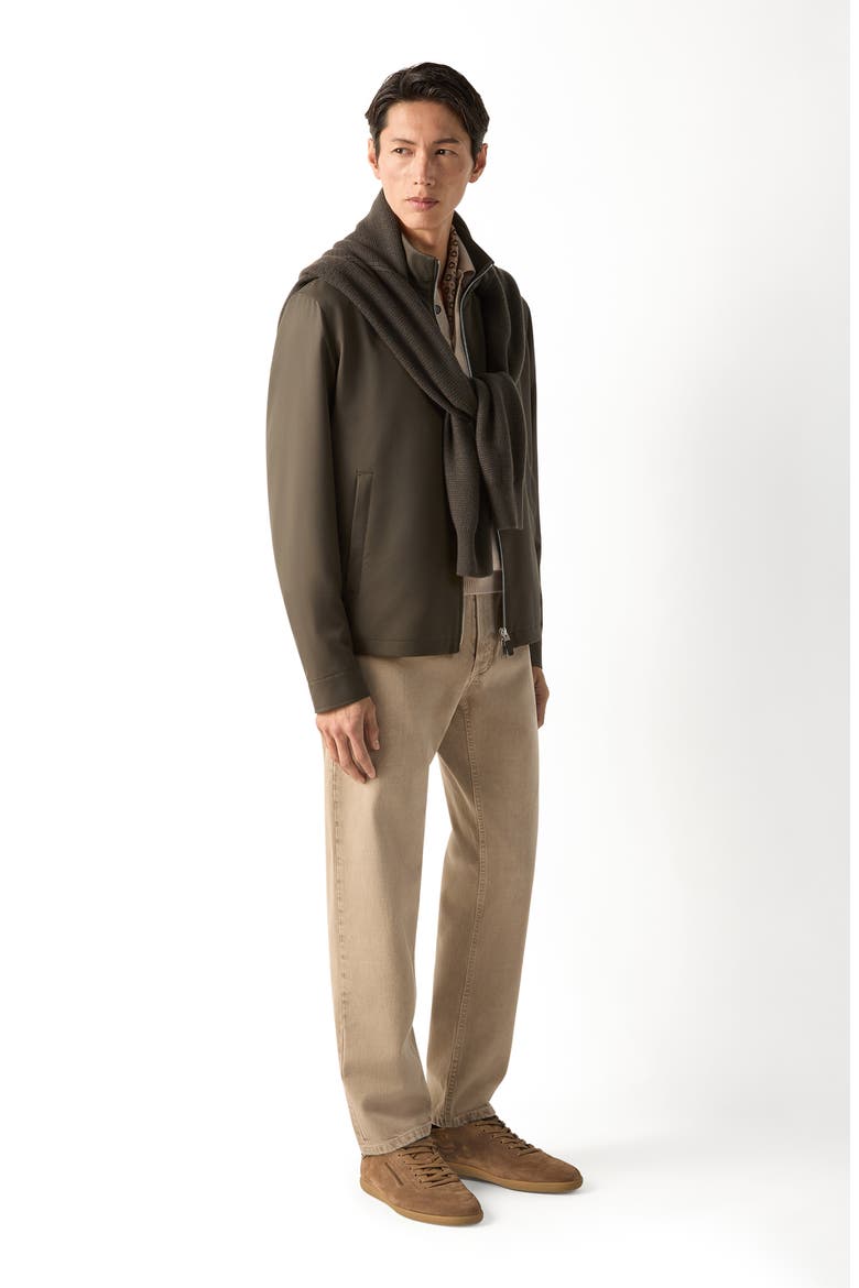 Water Repellent Microfiber Jacket, Alternate, color, DARK OLIVE GREEN
