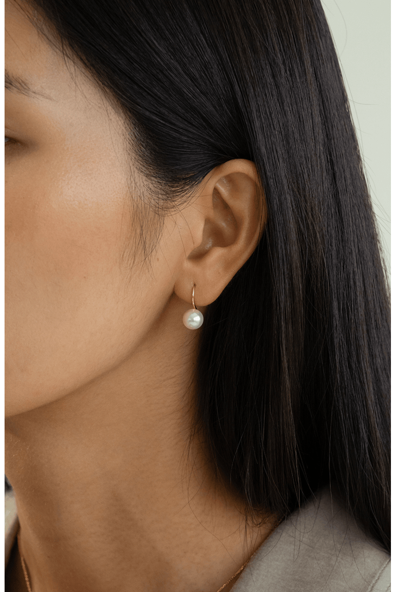18k Gold Plated Sterling Silver Lorelei Pearl Earrings Gift Idea, Alternate, color, Silver