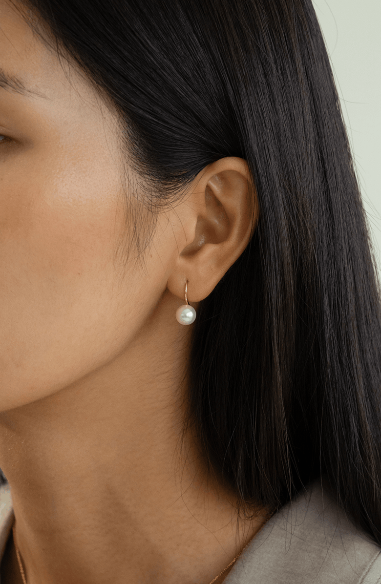 Bearfruit Jewelry 18k Gold Plated Sterling Silver Lorelei Pearl Earrings Holiday Gift Idea, Alternate, color, Silver