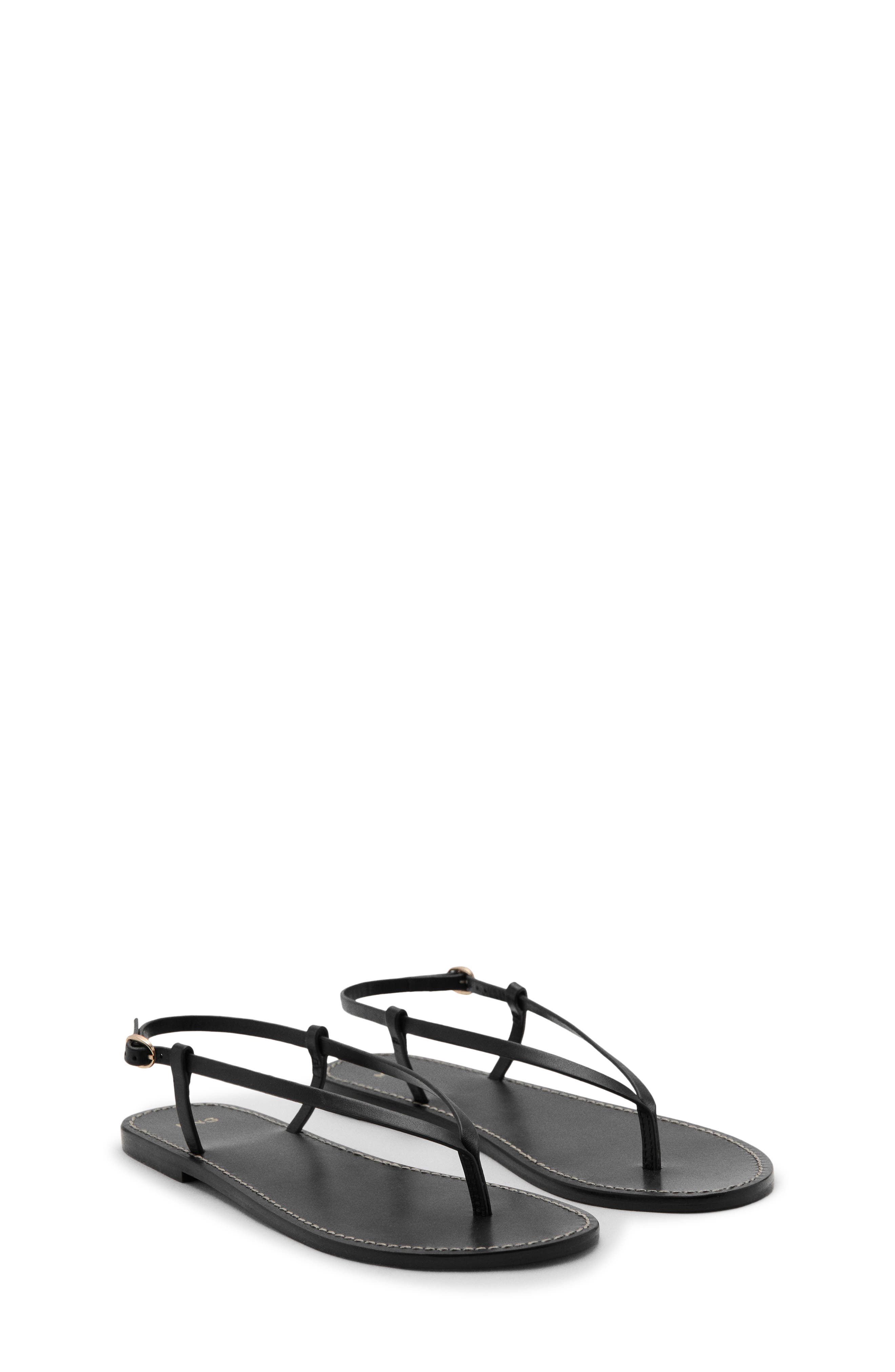 Ankle Strap Thong Sandal, Main, color, BLACK
