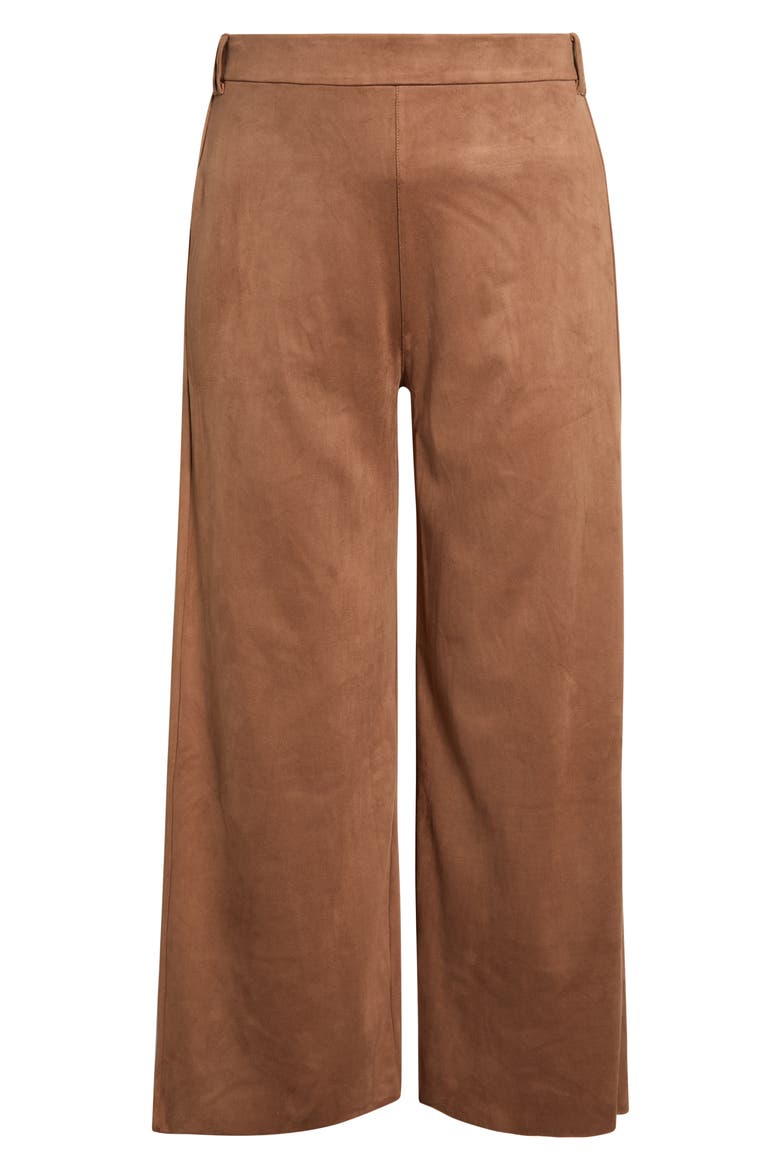 Vionette Faux Suede Wide Leg Pants, Alternate, color, LUX CAMEL