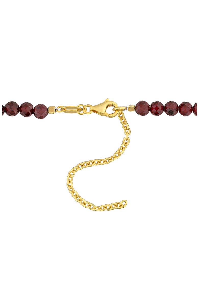Garnet Beaded Necklace & Bracelet Set, Alternate, color, RED