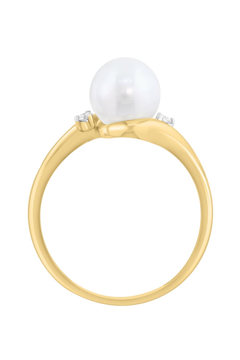 Freshwater Pearl & Diamond Ring, Alternate, color, WHITE