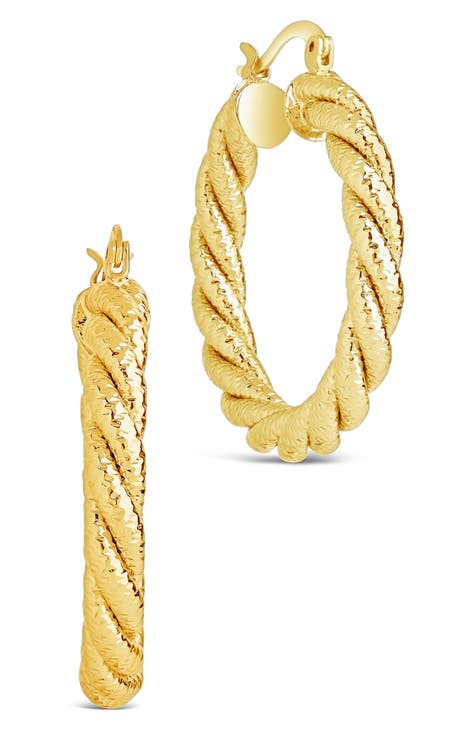 Cerys Twist Hoop Earrings