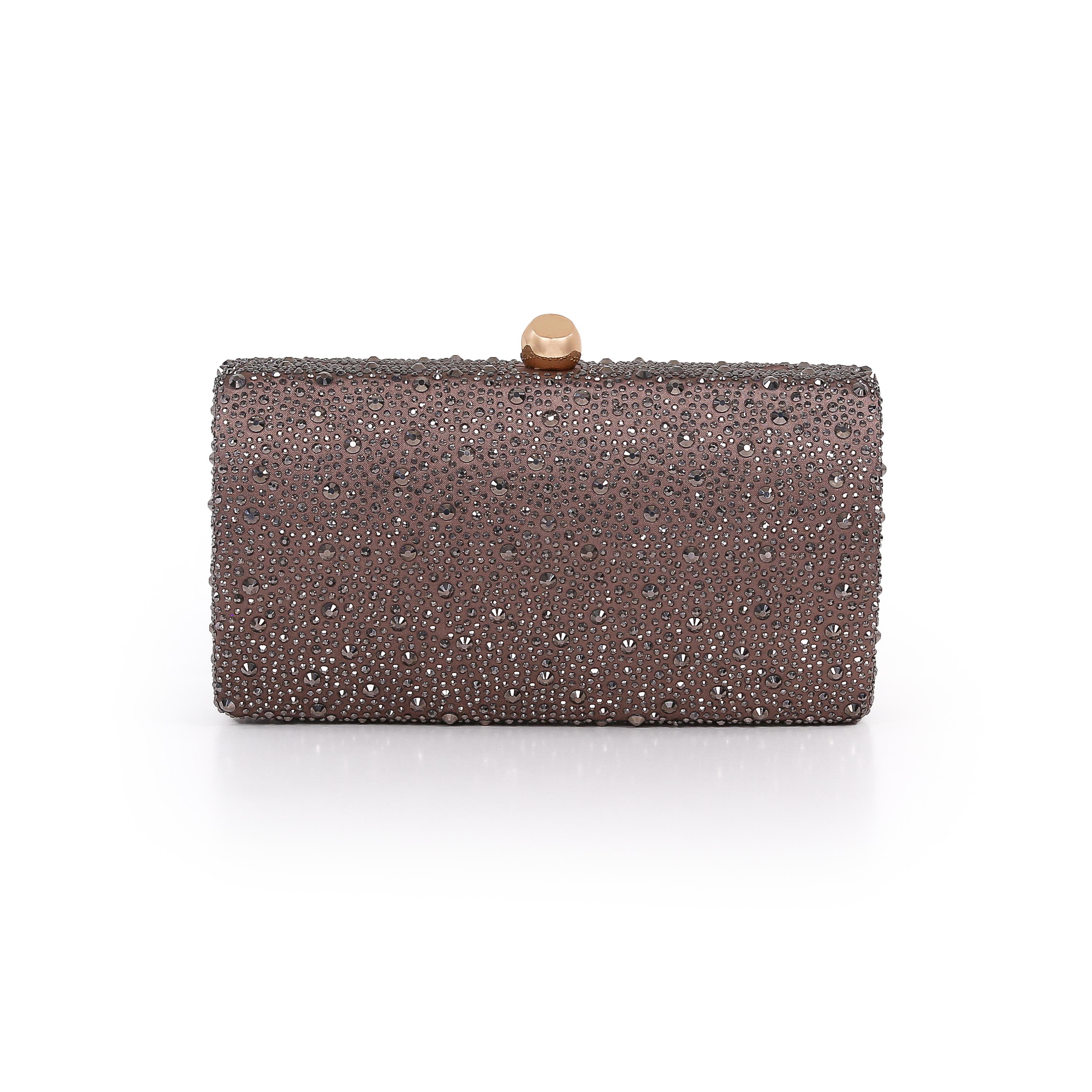 Fern Crystal Minaudière, Main, color, Bronze
