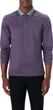 Bugatchi OoohCotton® Bird's Eye Long Sleeve Shirt