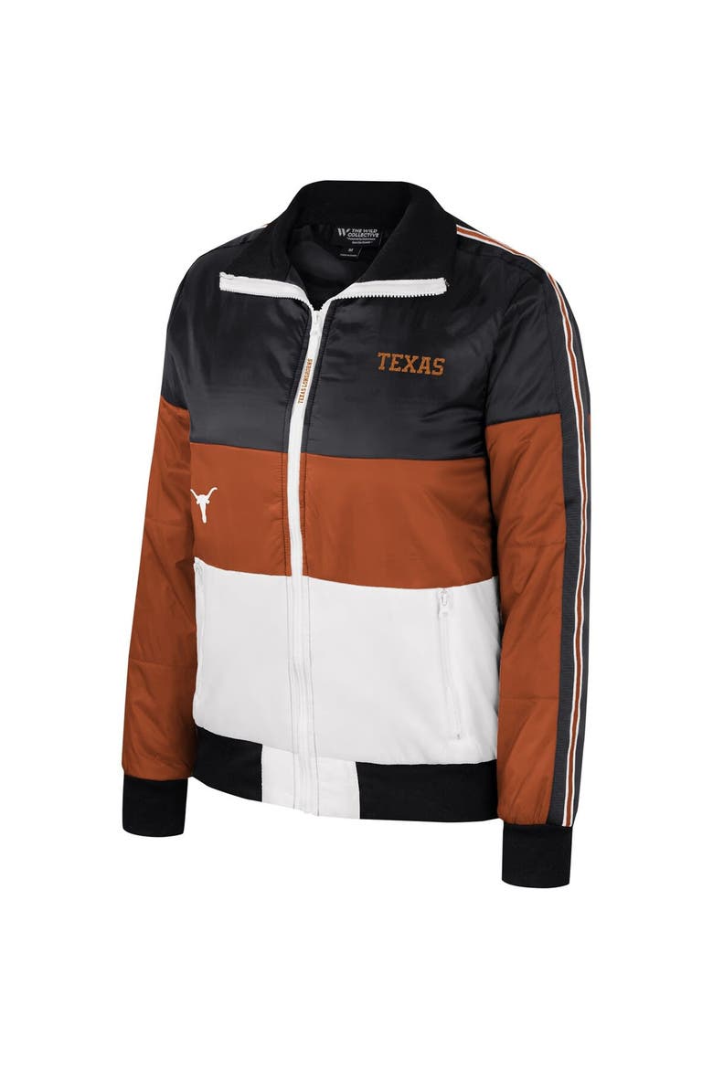 Women's The Wild Collective Texas Orange Texas Longhorns Color-Block Puffer Full-Zip Jacket, Alternate, color, Burnt Orange