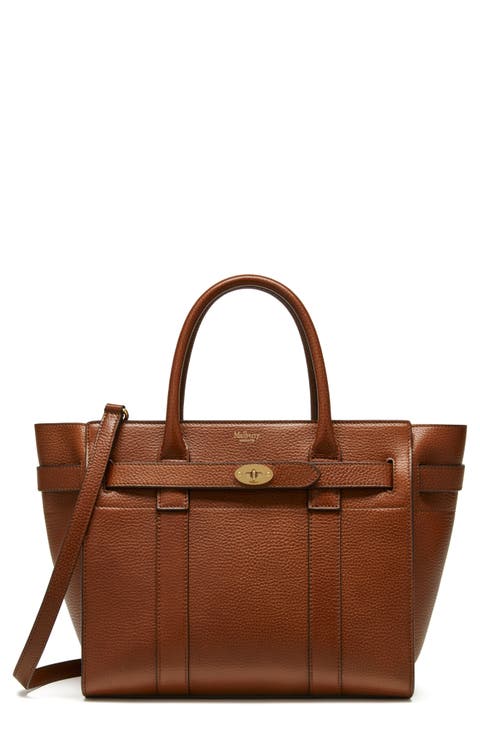 Small Zipped Bayswater Leather Satchel