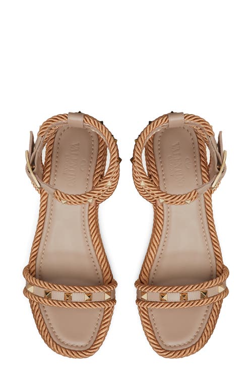 Valentino Leather Sandals In Poudre