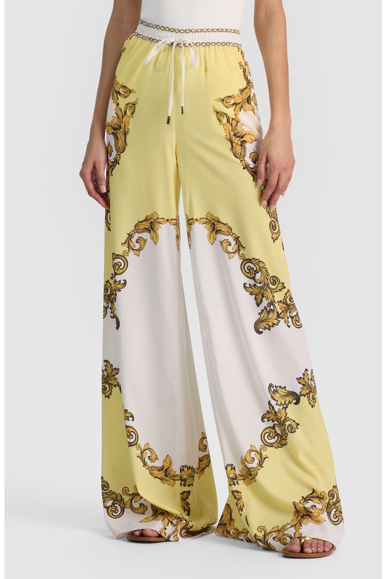 Ojai Print Palazzo Pants, Main, color, GOLDEN COAST