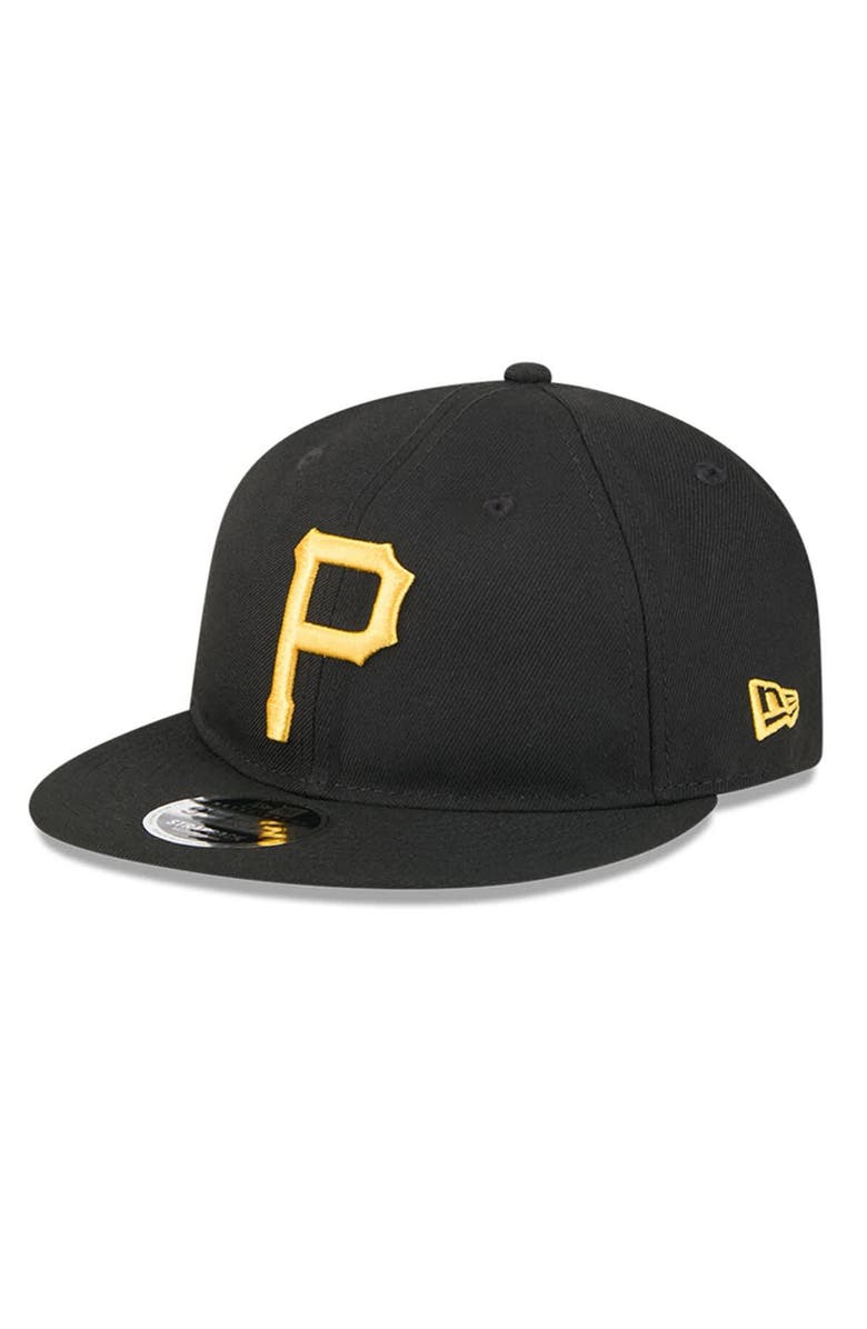 New Era Men's New Era Black Pittsburgh Pirates Baseball Hall of Fame Retro Crown 9FIFTY Adjustable Hat, Alternate, color, Black