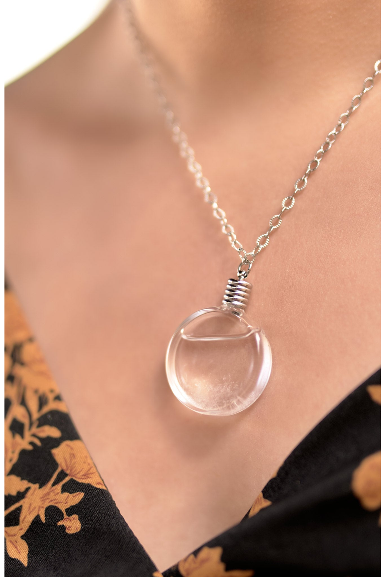 Storm Glass Necklace, Alternate, color, Clear