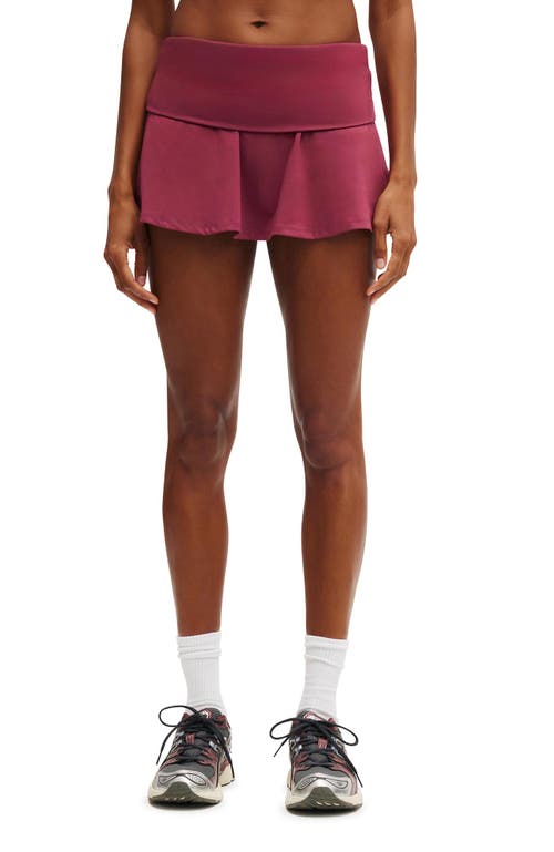 Cotton On Body Active Ultra Soft Roll Over Skirt In Red