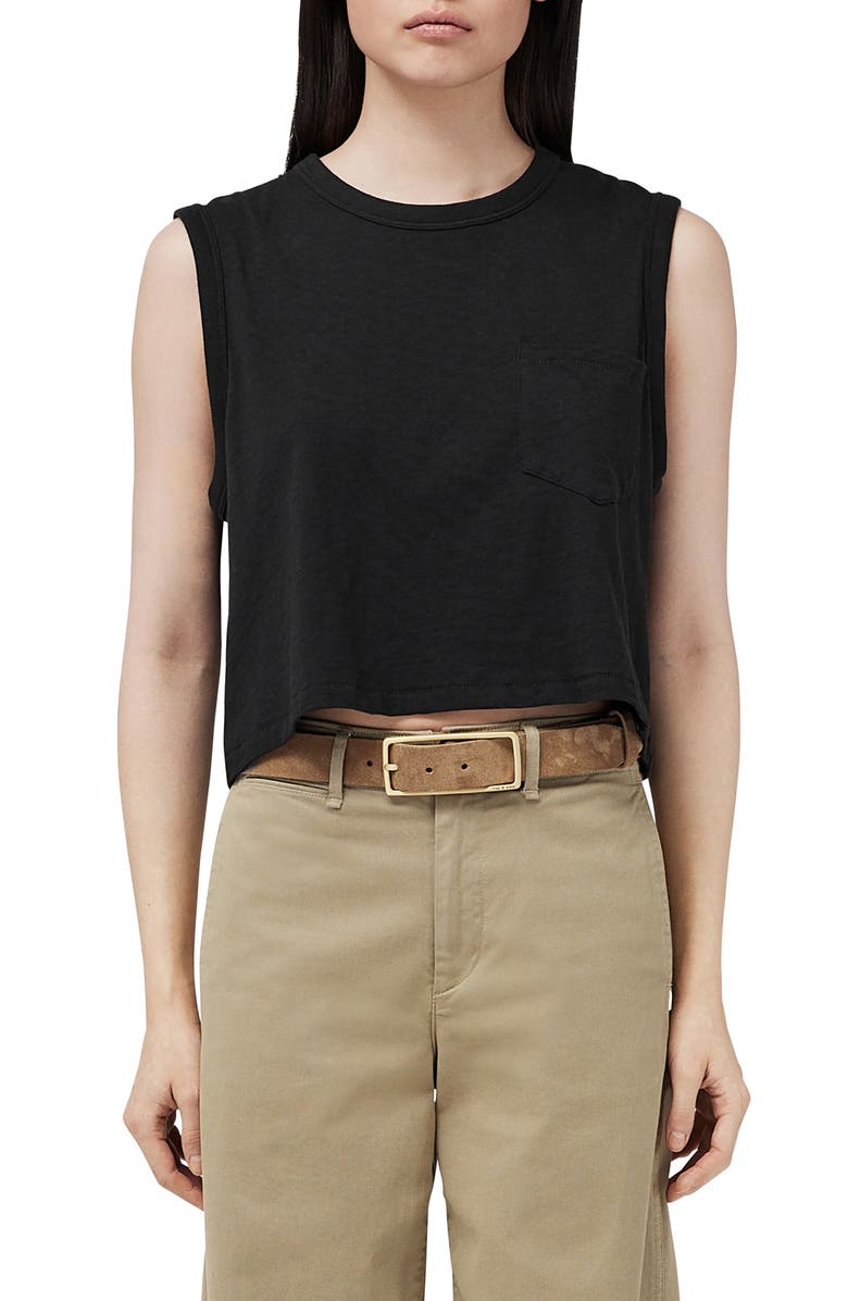 rag & bone Organic Cotton Crop Pocket Tank, Main, color,