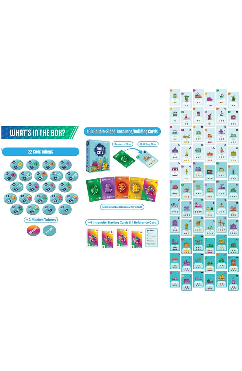 Flatout Games City Building, Drafting Collection Card Game, Alternate, color, Multicolored