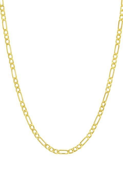 10K Yellow Gold Figaro Chain Necklace