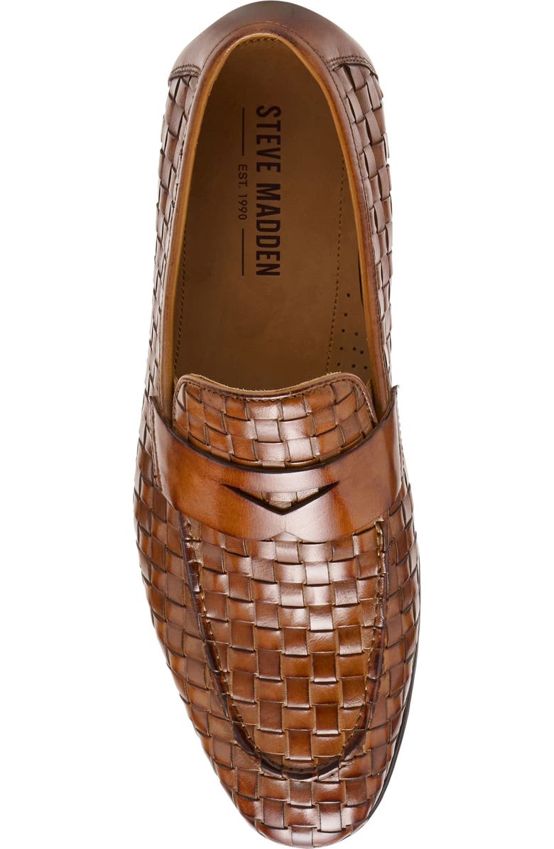 Steve Madden Playa Woven Penny Loafer, Alternate, color, Tan