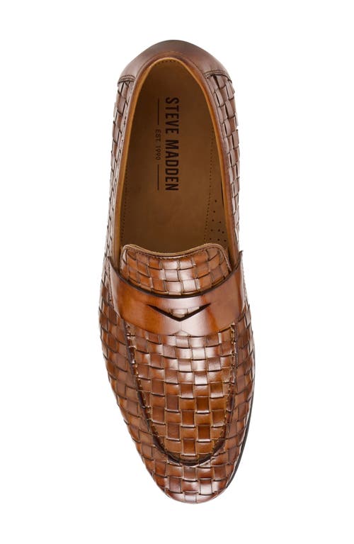Steve Madden Playa Woven Penny Loafer In Tan