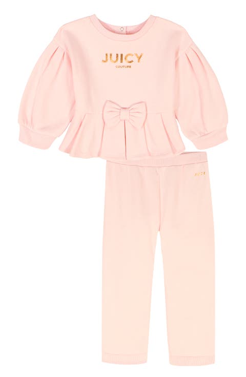 Kids' Velour Ruffle Hem Top & Pants Set (Baby)