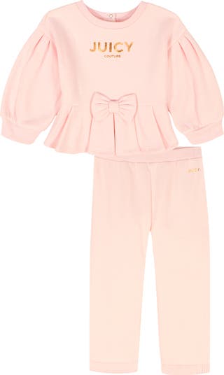 Kids' Velour Ruffle Hem Top & Pants Set