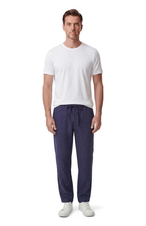 Solid Linen Drawstring Pant